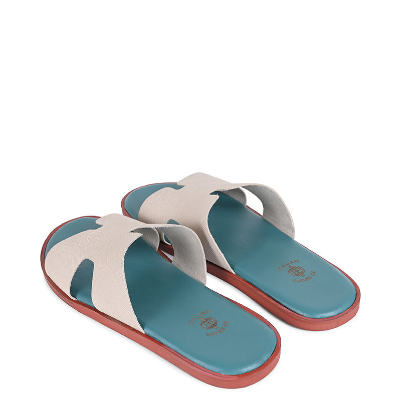 Luxury H-Style Leather Slipper For Men