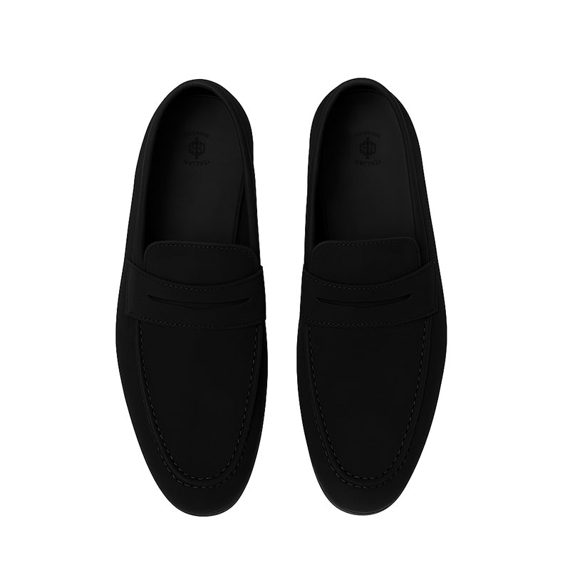 Men's Handcrafted Suede Leather Bow Penny Loafer