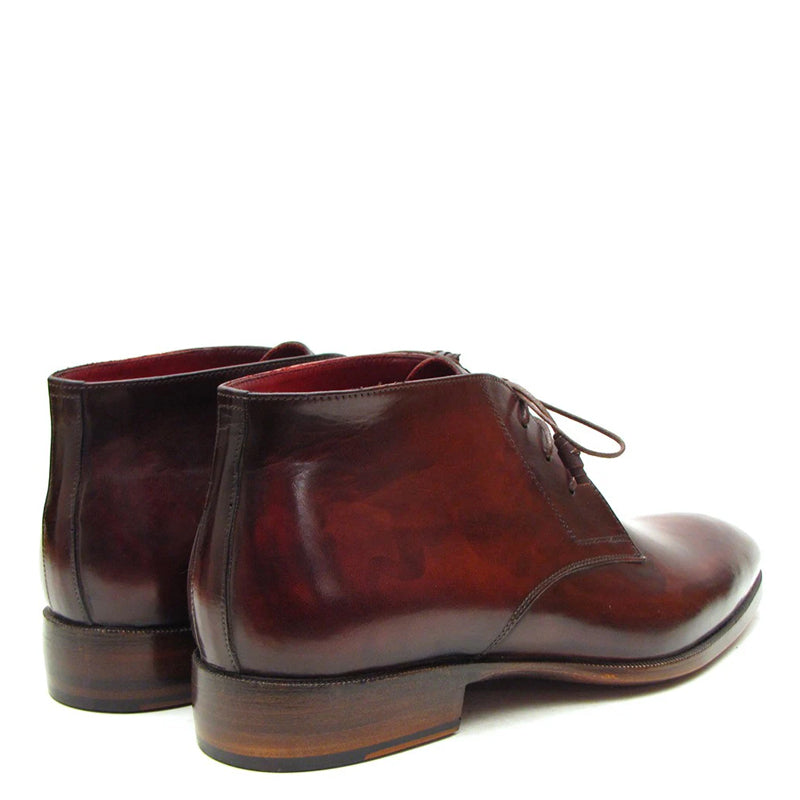 Pure Solid Leather Chukkas Brown Boot For Men