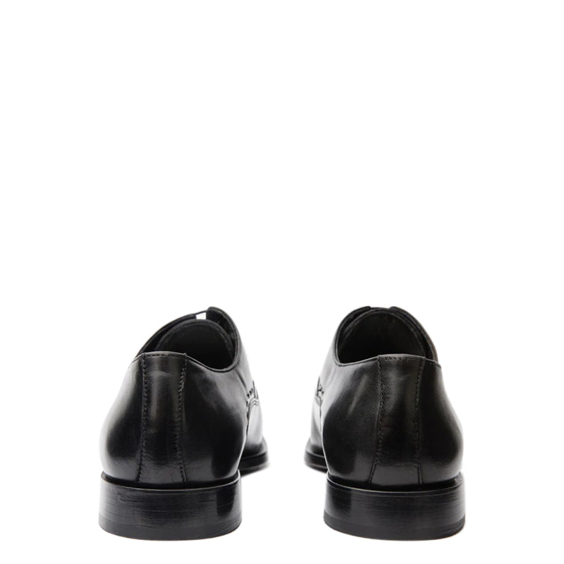 Black Single Brogue Cap Toe Men s Shoe