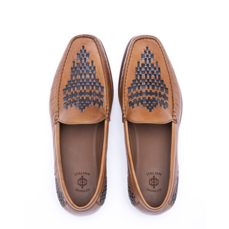 Men Slip-On Leather Tassel Saddle Drift Loafer