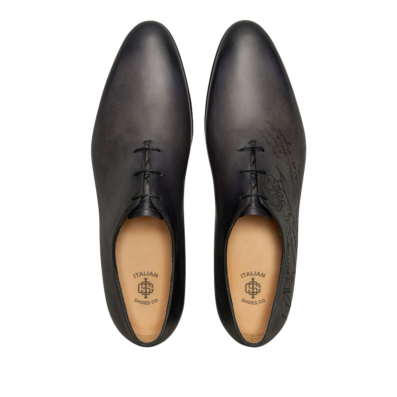 Men Handmade Solid Leather Oxford Black Shoe