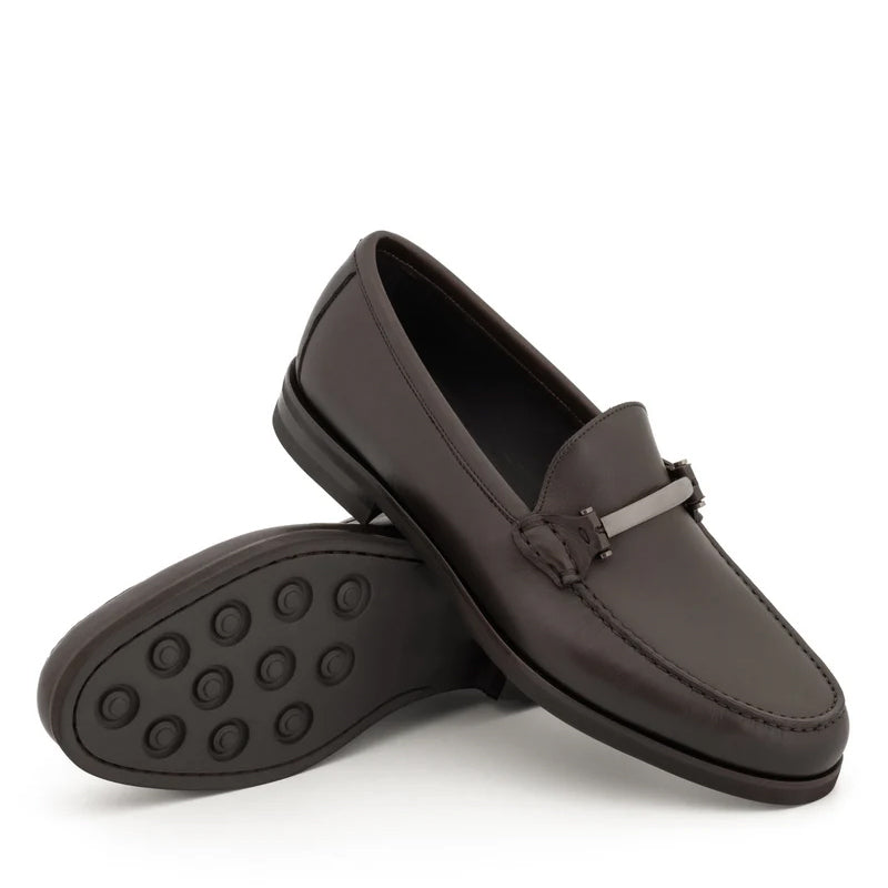 Classy Slip On Leather Brown Loafer