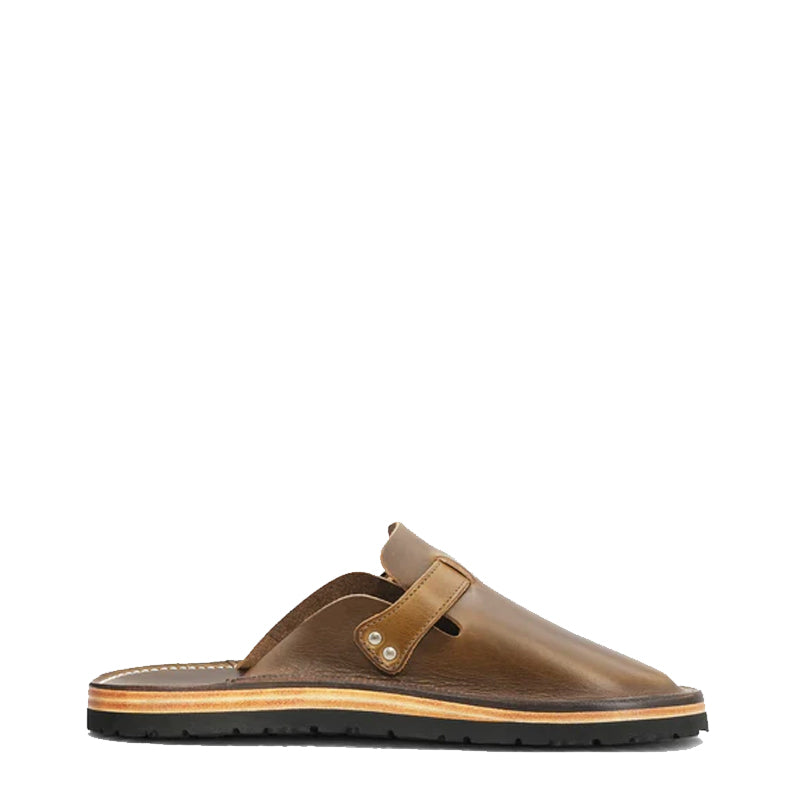 Buckle Clogs Slit Sandal Green