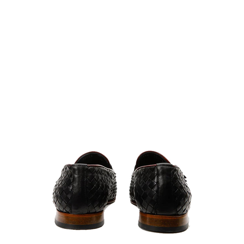 Brown Double Monk Strap Woven Men Shoe