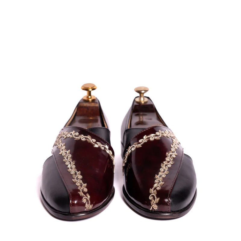 Handmade Shiny Leather Kail Peshawari Cherry Sandal