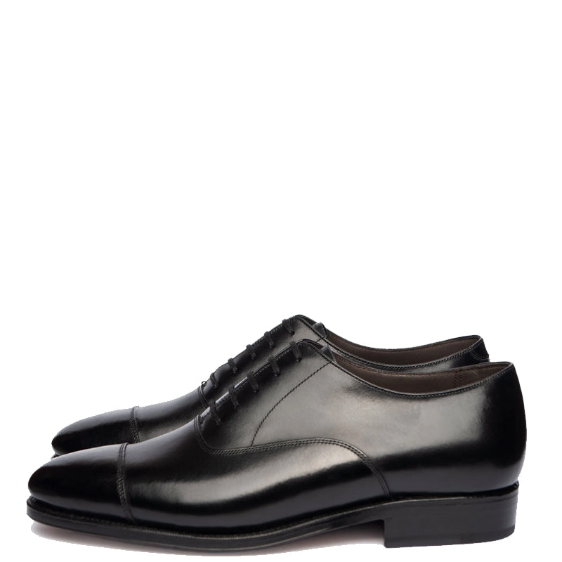 Plain Classic Design Captoe Leather Oxford Shoe Tan