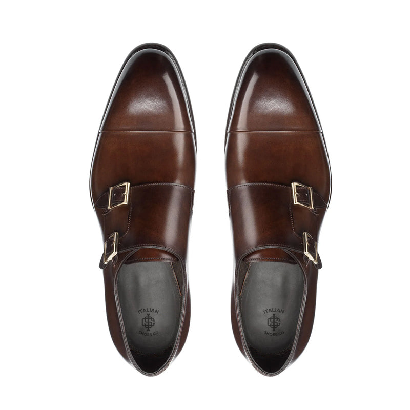 Deep Double Monk Strap Shoe