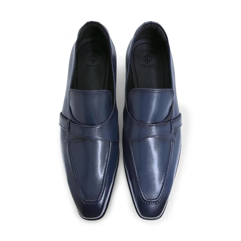 Classic Design Polished Shiny Leather Brown Loafer