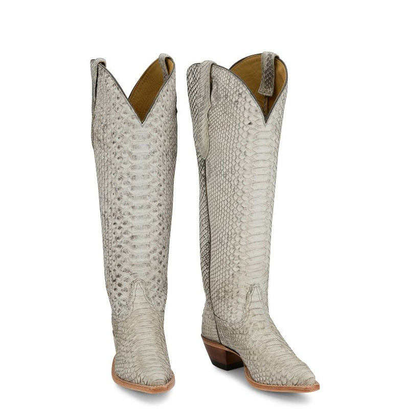Python Leather Cow Boy Boots