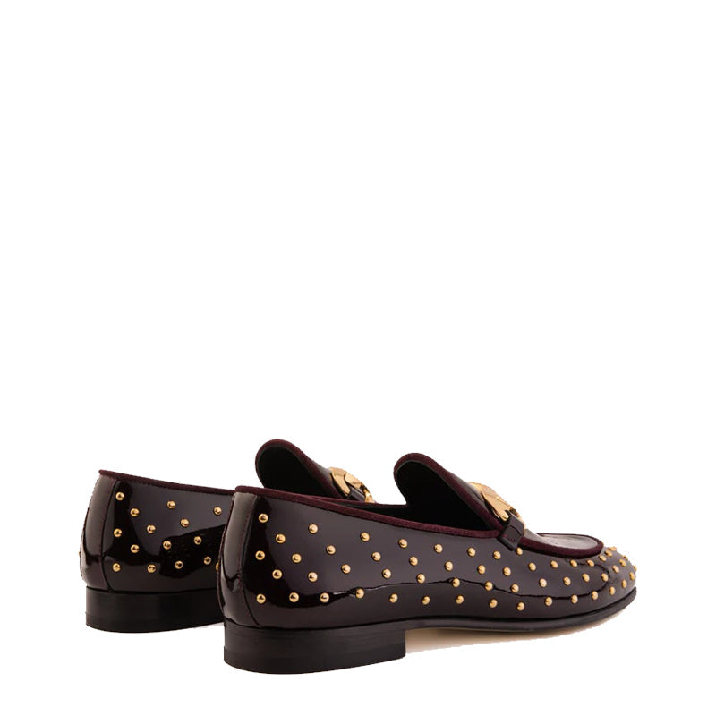 Spike Leather Bit Dress Loafer Men Shoe