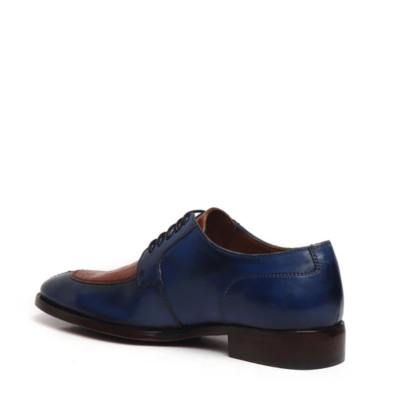 Leather Lace Up Deep Cut Derby Shoes