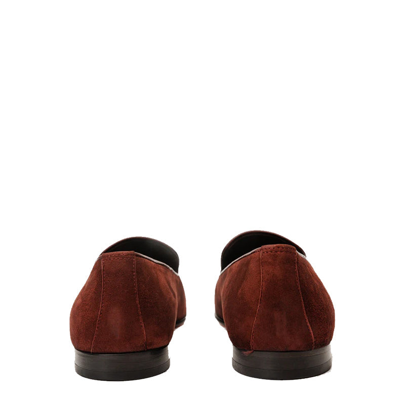 Maroon Suede Slip on Loafer Men Shoe