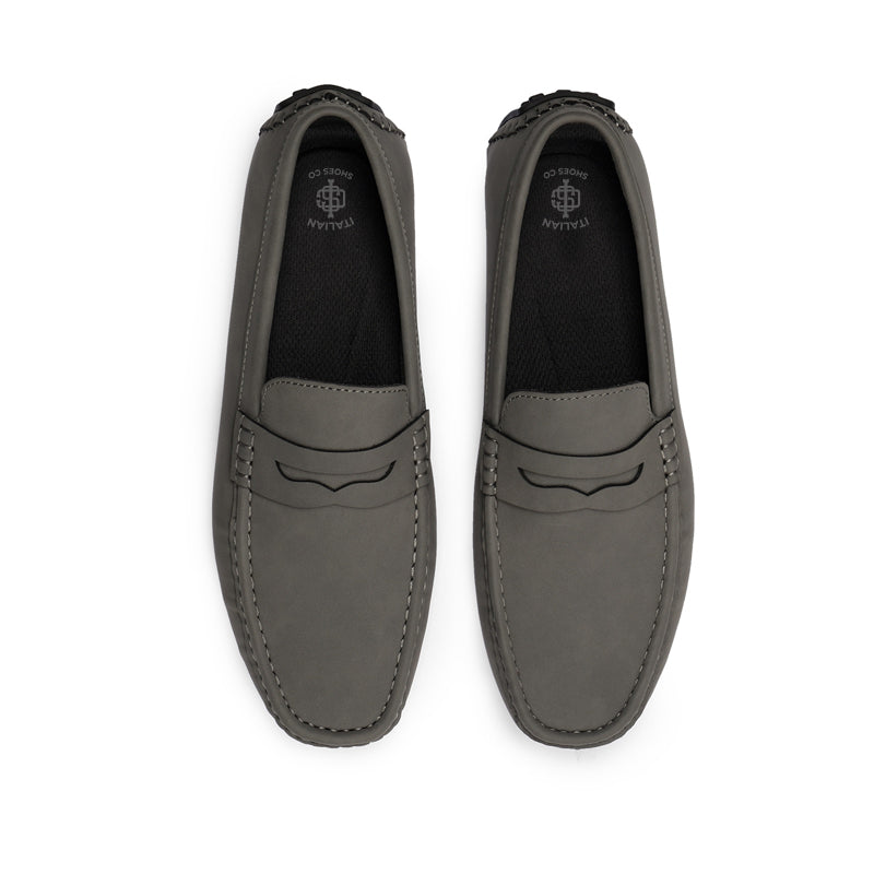 Heritage-Style Suede Moc Toe Penny Loafer