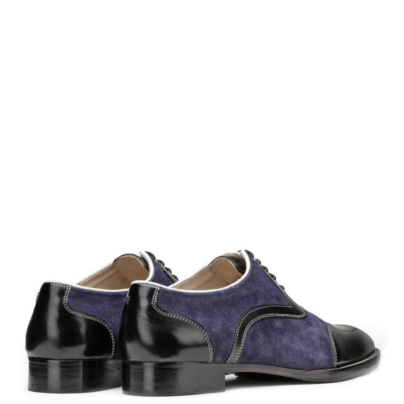 Men Navy Patent Leather Oxford Shoe