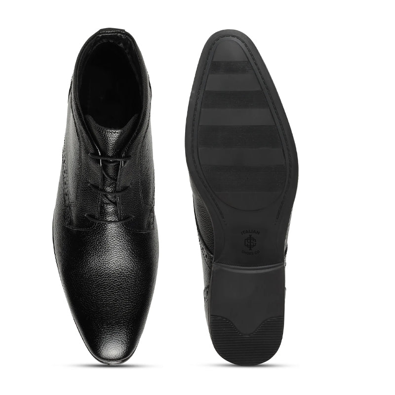 Premium Lace Up Leather Chukkas Boots