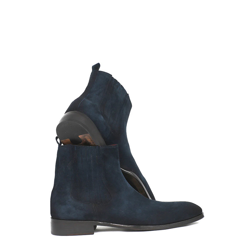 Premium Handmade Suede Leather Chelsea Boot Navy