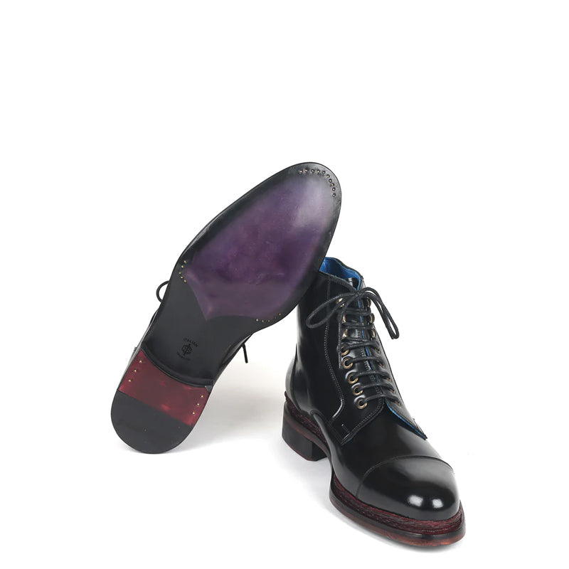 Men Polished Leather Ankle Boot