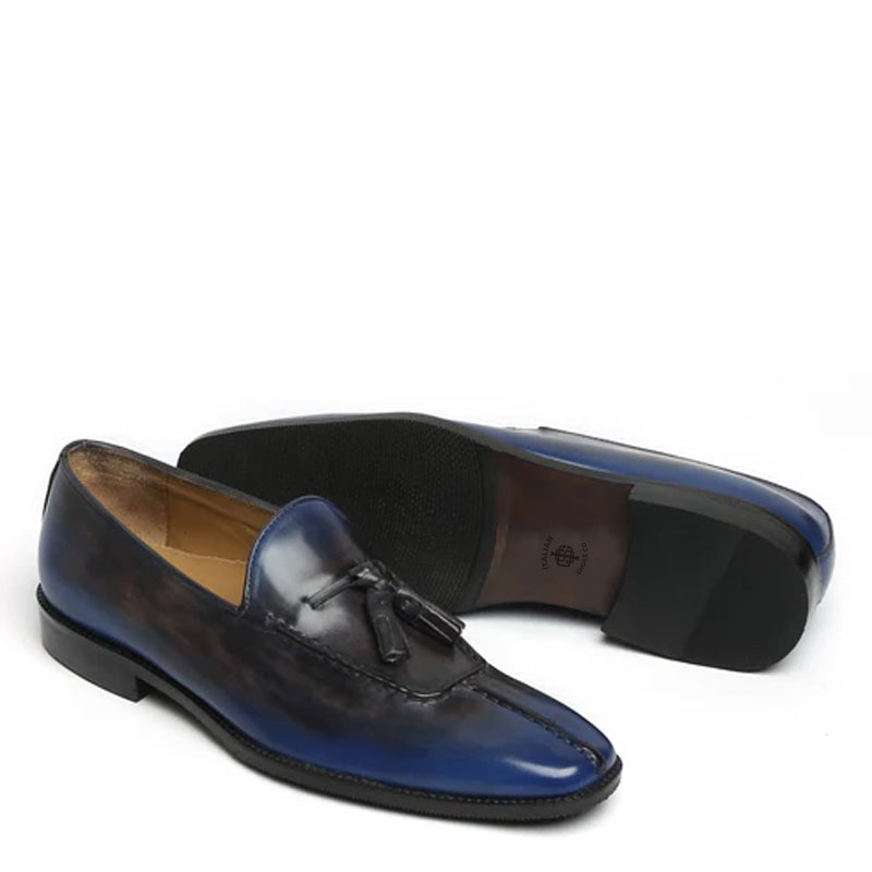 Men Leather Slip-On Formal Brown Tassel Loafer