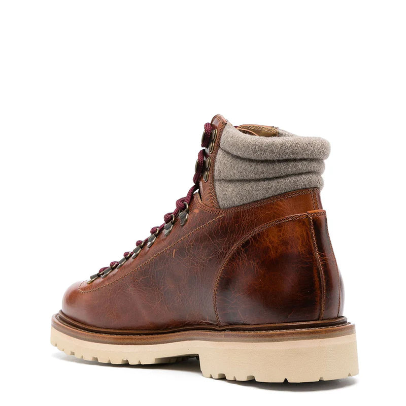 Padded Ankle Lace-Up boots
