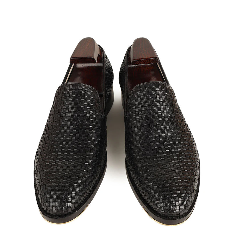 Men Classic Woven Pure Leather Loafer
