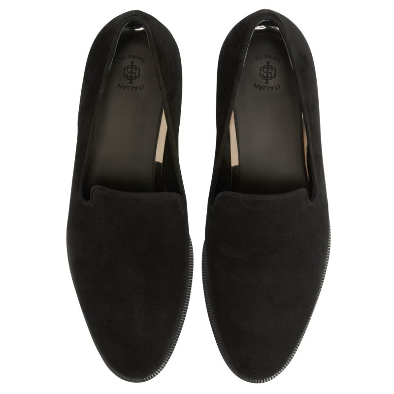 Men Classic Suede Pure Leather Blue Loafer