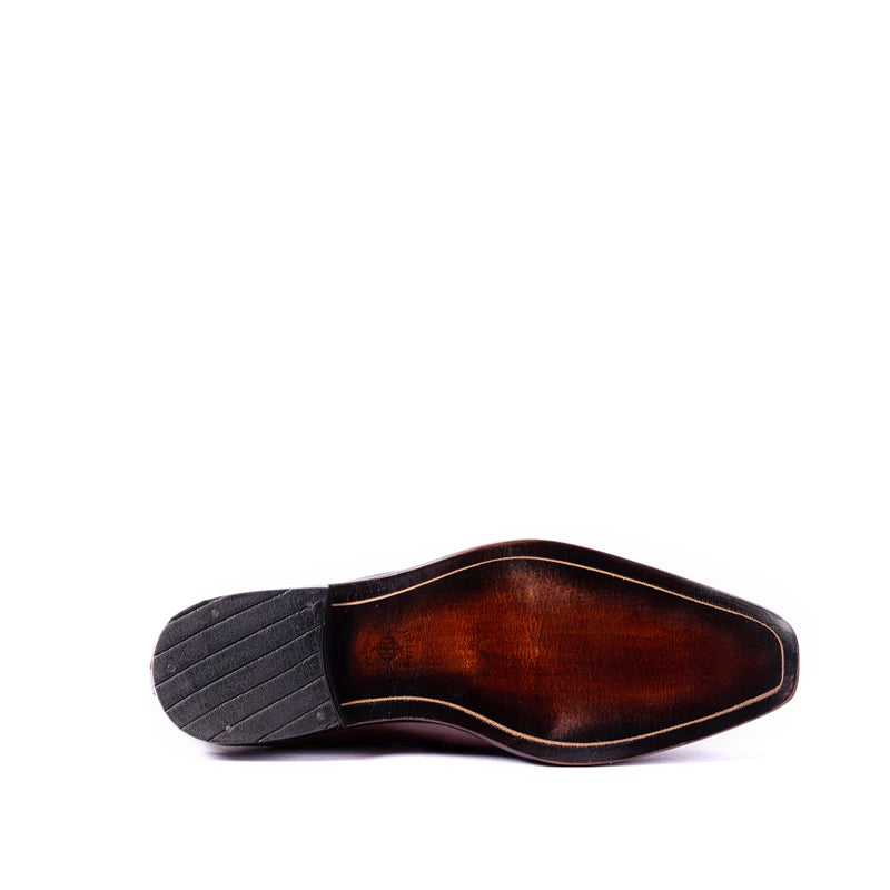 Men Suede Upper Horsebit Buckled Leather Loafer