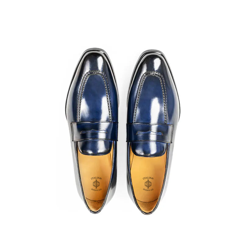 Penny Classic Shiny Leather Burgundy Loafer