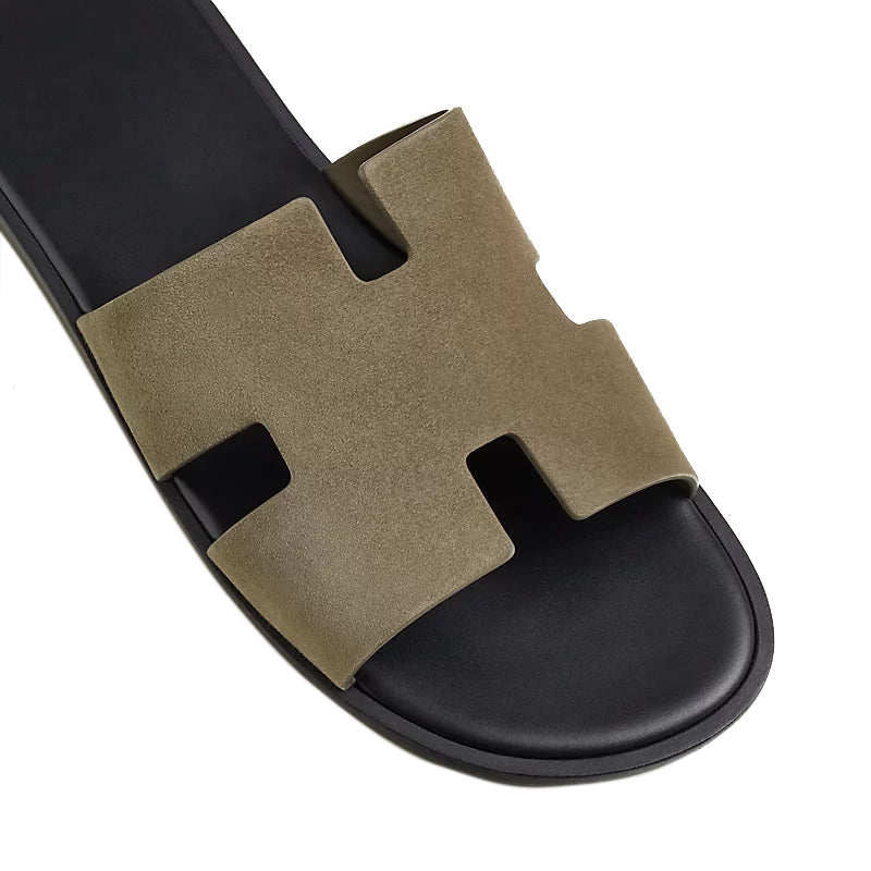 Haven Suede H Style Slip On Olive