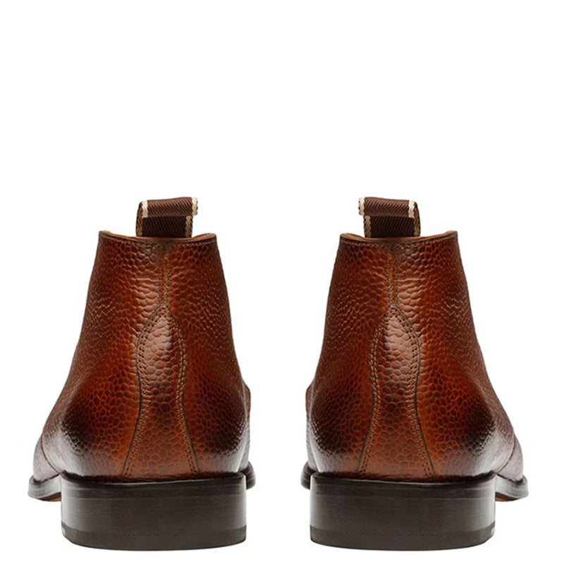 Luxury Stylish Leather Grain Chukkas Boot
