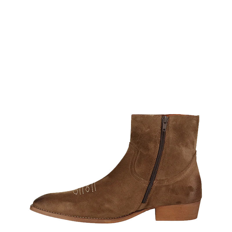 Luxury Design Stylish Suede Leather Side-Zipper Boot
