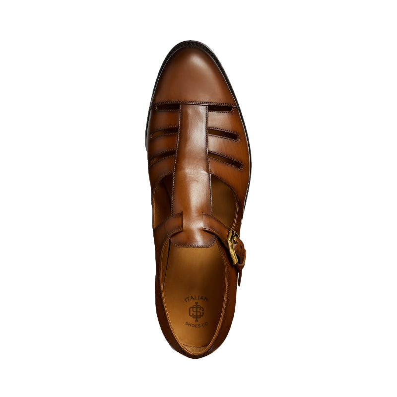 Closed Toe Solid Leather Fisherman Sandal