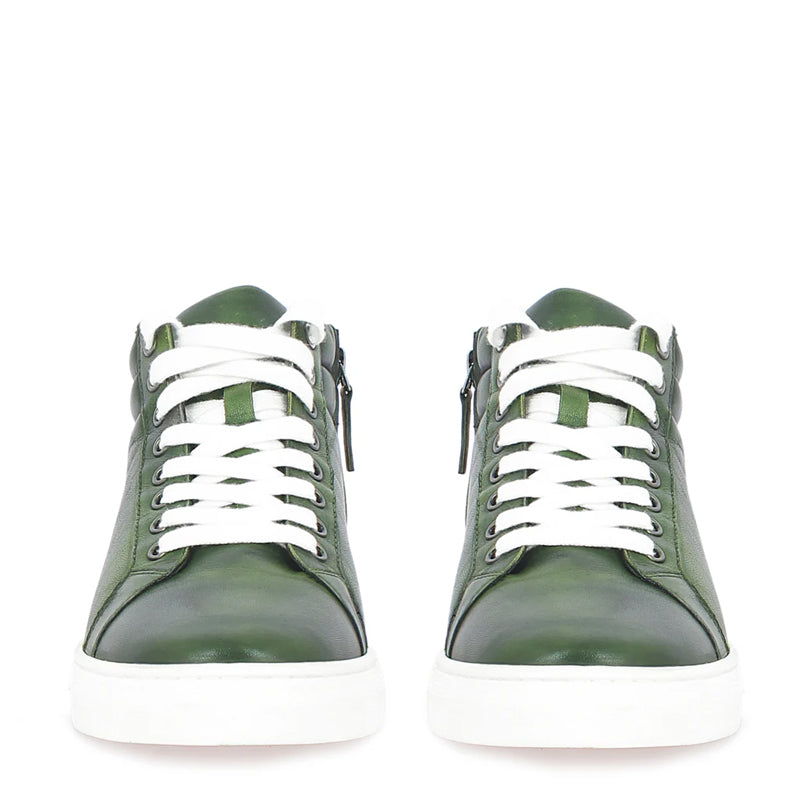 Men Lace Up Leather Handcrafted Sneakers