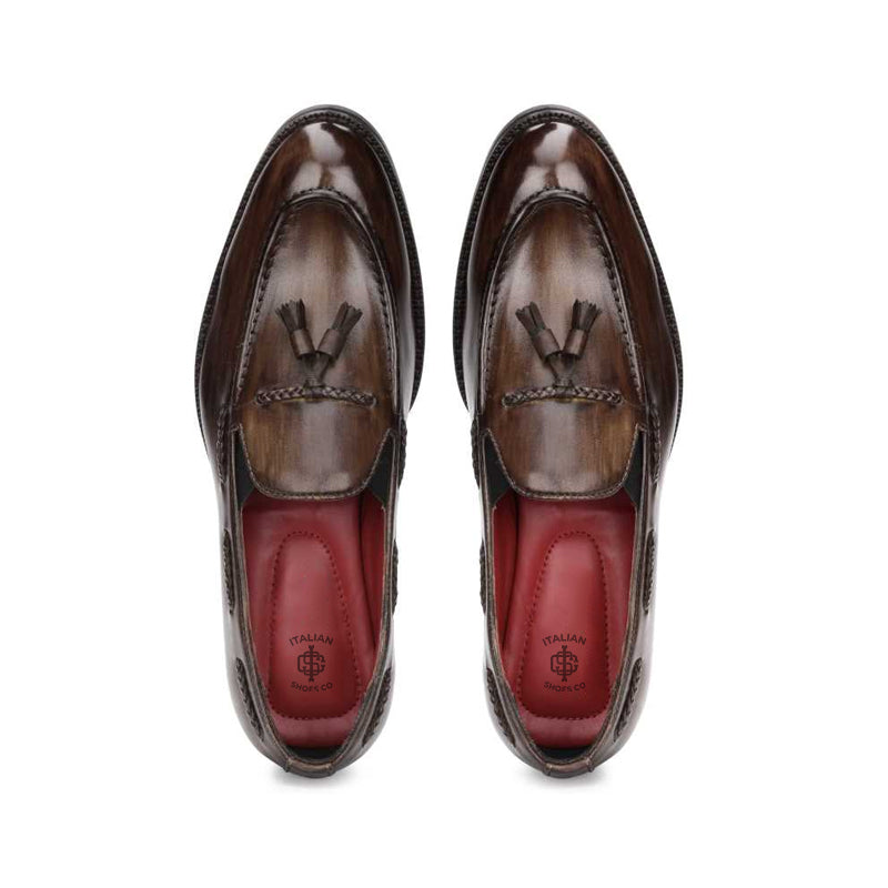 Pure Leather Classic Side Lacing Brown Tassel Loafer