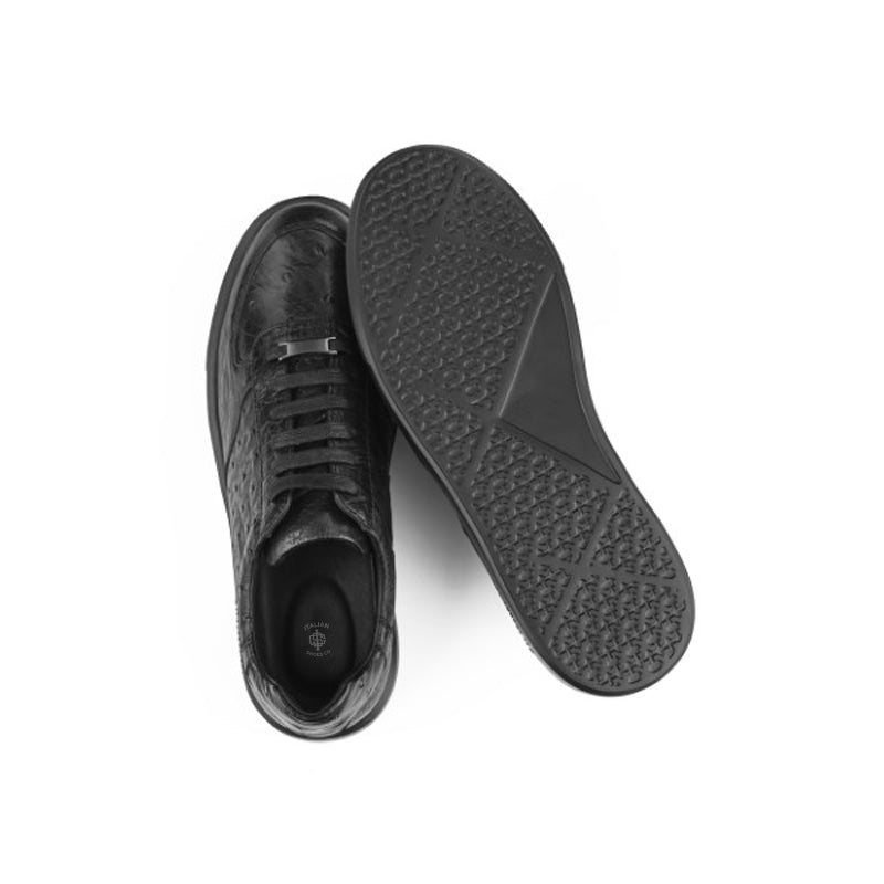 Premium Exotic Leather Blue Sneaker