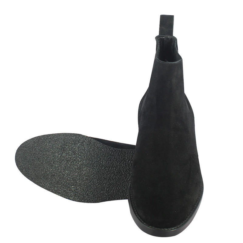 Men Suede Mid Top Leather Chelsea Boot