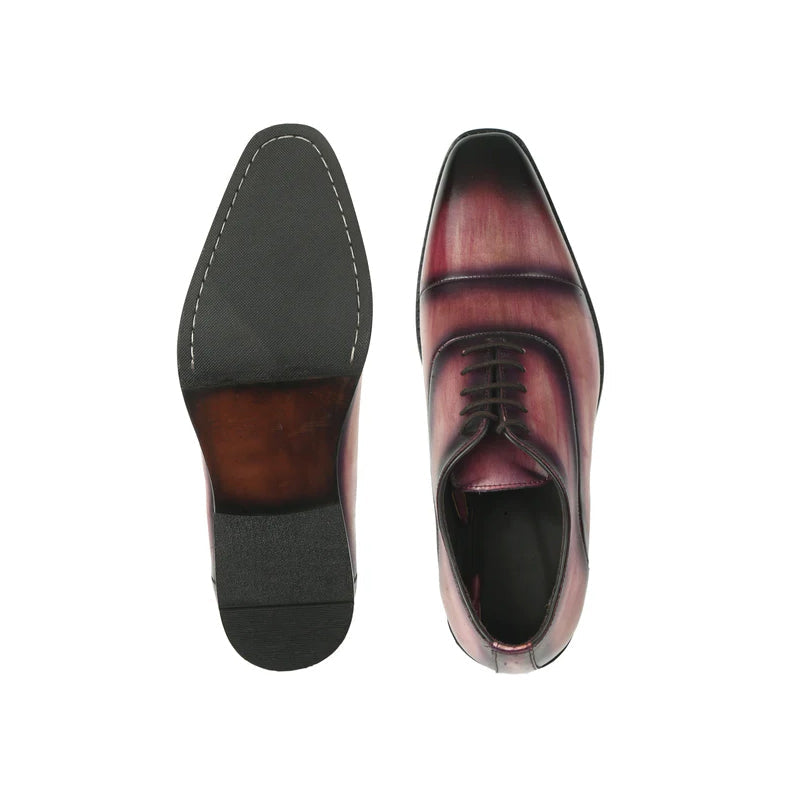 Men Cap Toe Leather Oxford Shoes