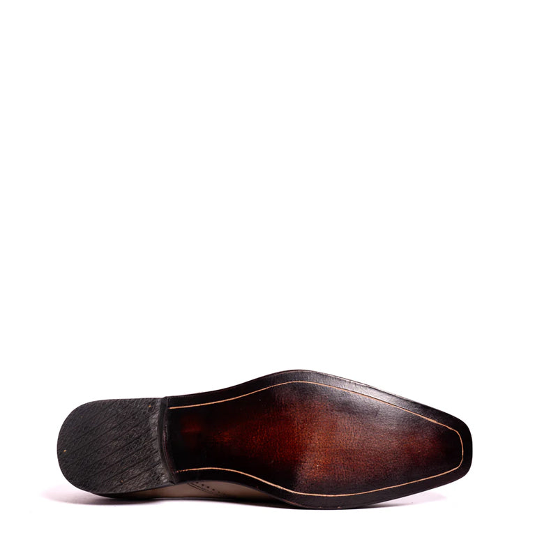 Classic Wholecut Plain Leather Oxford Shoe Tan