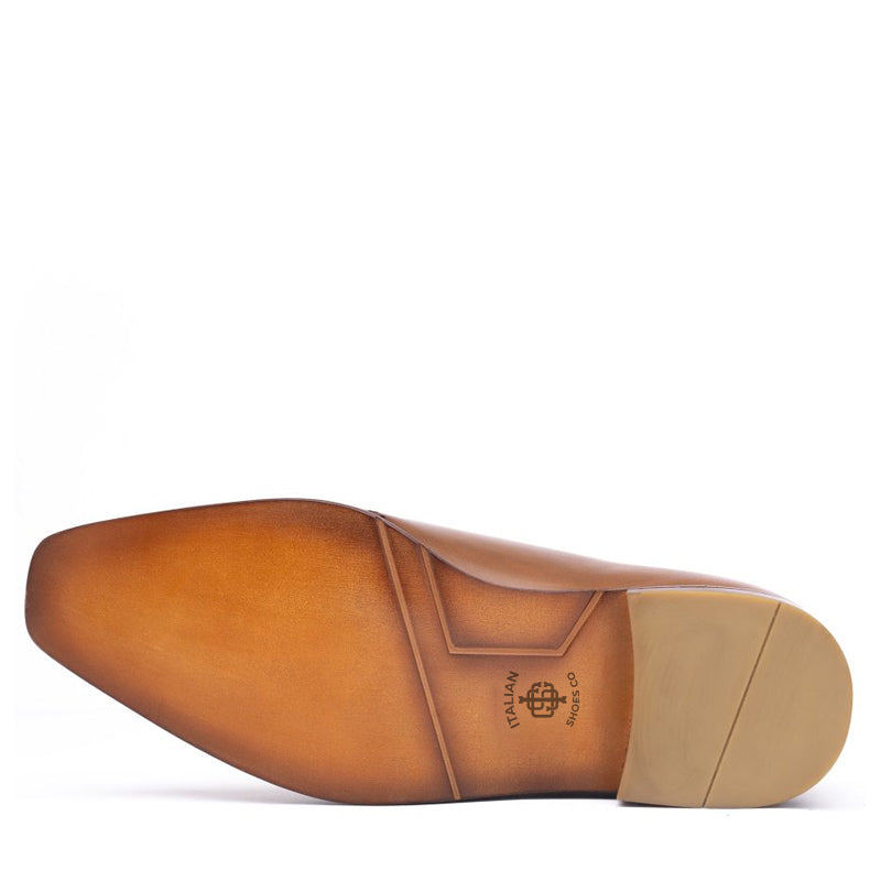 Classic Whole Cut Leather Formal Oxford Tan Shoe