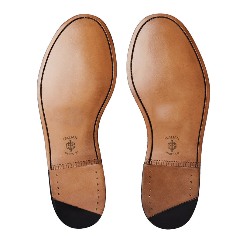Classic Leather Green Penny Loafer For Men