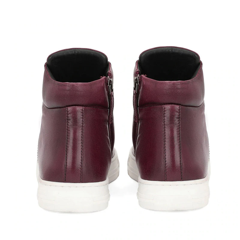 Lace-Up Leather Handcrafted Blue Sneaker