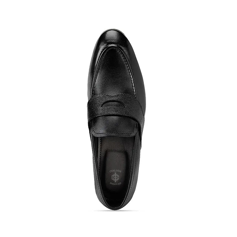 Men Classic Polished Leather Penny Brown Loafer