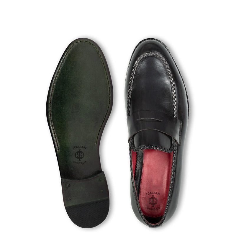 Claasic Design Plain Polished Leather Loafer