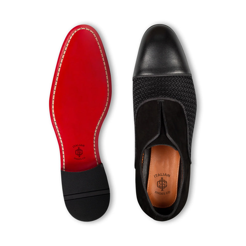 Men Suede Cap-Toe Leather Oxford Shoe