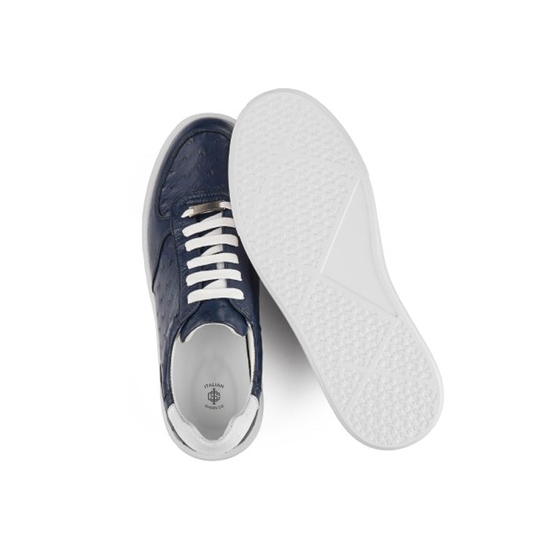 Premium Exotic Leather Black Sneaker