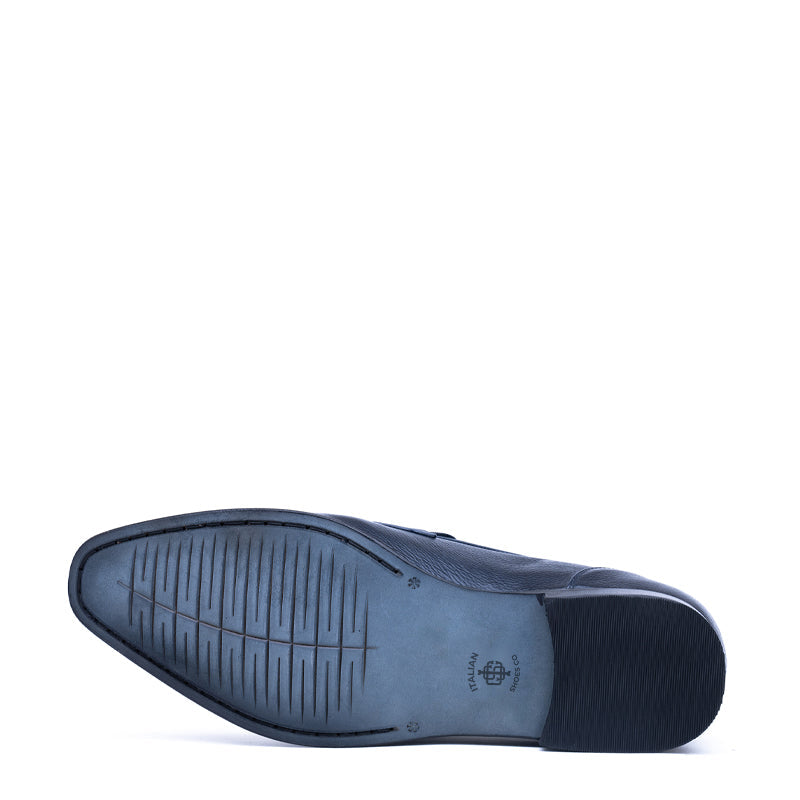 Men Solid Slip-On Trim Leather Loafer