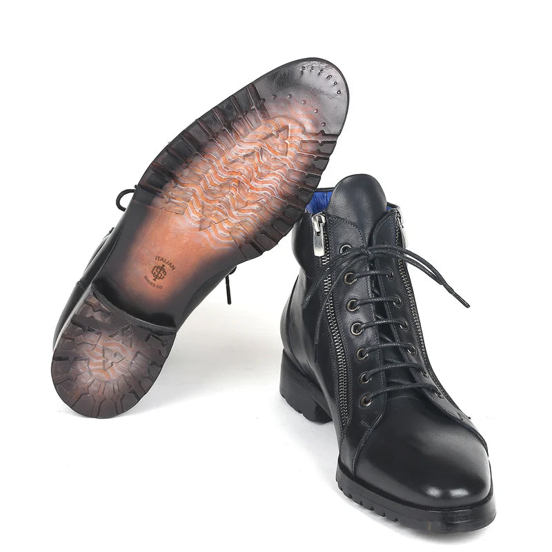 Men Custom Handmade Leather Side Zipper Ankle Boot