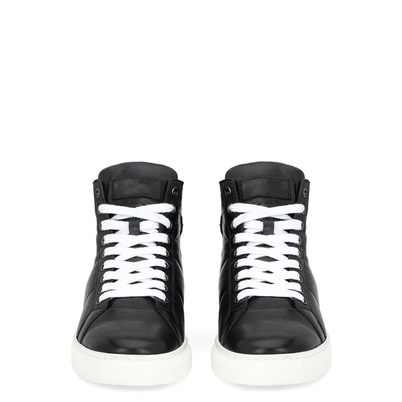 Men Lace Up Leather Handcrafted Sneakers
