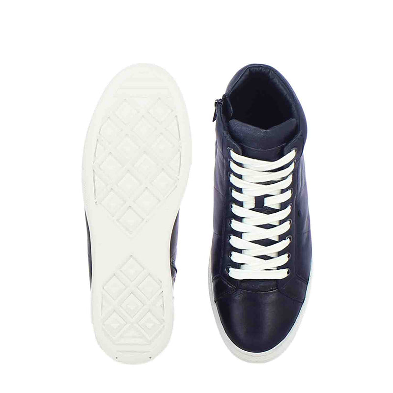 Lace-Up Leather Handcrafted Burgundy Sneaker