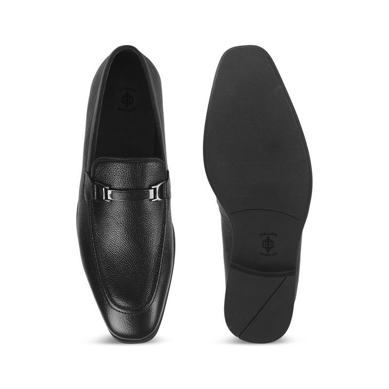 Pure Leather Textured Moccasins Loafer